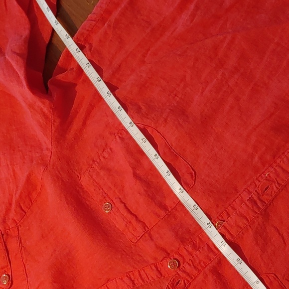 Linen Hot Pink Button Down - Picture 7 of 8